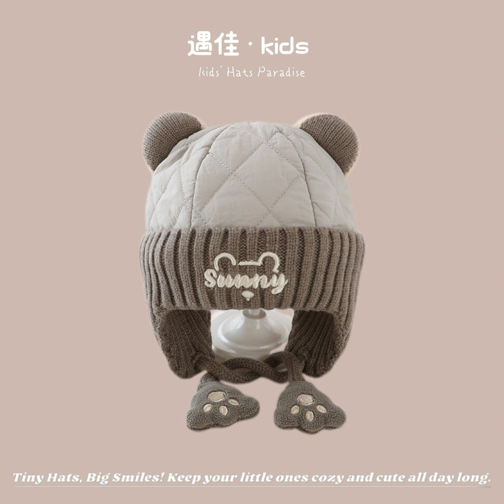 Autumn Winter Warm Hat Korean Versatile Unisex Toddler Baby Windproof Ear Protection Knitted Infant Hat Children's Hat