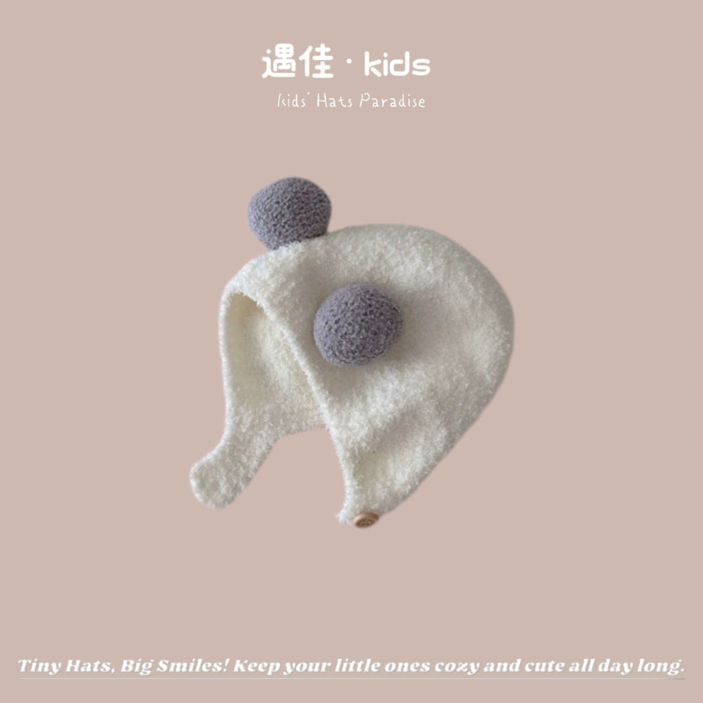 Autumn Winter Warm Hat Korean Versatile Unisex Toddler Baby Windproof Ear Protection Knitted Infant Hat Children's Hat