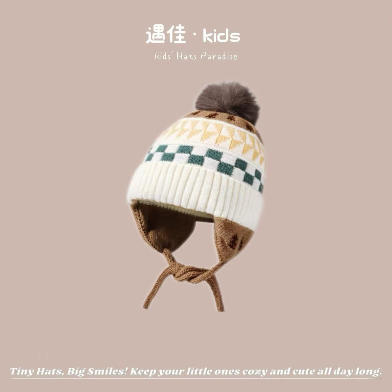 Autumn Winter Warm Hat Korean Versatile Unisex Toddler Baby Windproof Ear Protection Knitted Infant Hat Children's Hat