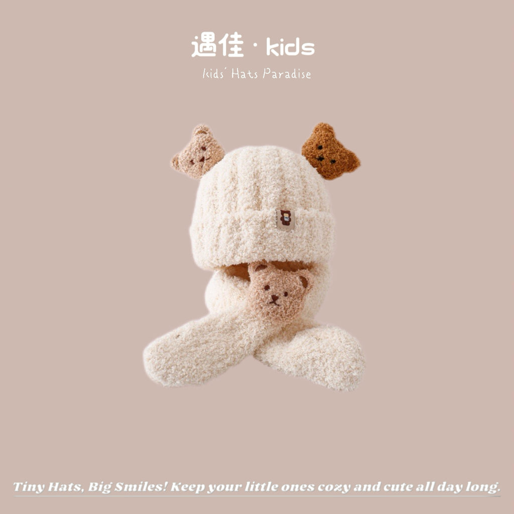 Autumn Winter Warm Hat Korean Versatile Unisex Toddler Baby Windproof Ear Protection Knitted Infant Hat Children's Hat