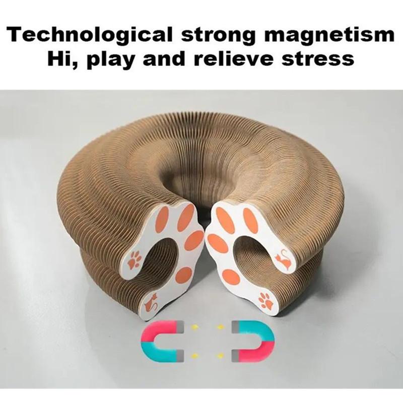 Foldable Cat Toy, Cat Scratcher with Bell, Durable Cat Scratching Toy, Funny Interactive Pet Scratching Toy, Pet Supplies for Indoor Outdoor Use