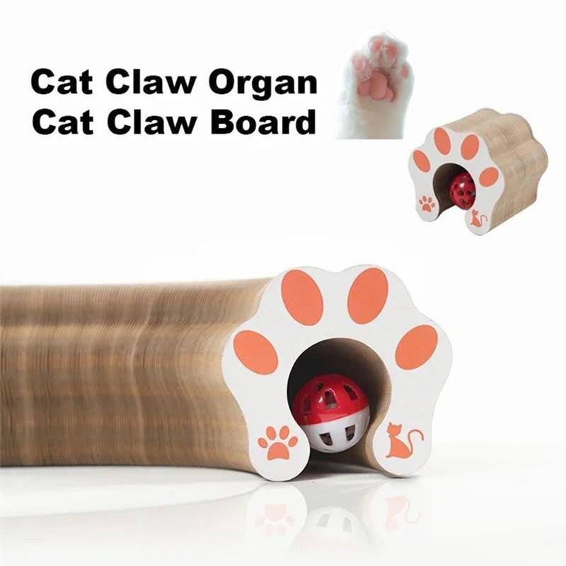 Foldable Cat Toy, Cat Scratcher with Bell, Durable Cat Scratching Toy, Funny Interactive Pet Scratching Toy, Pet Supplies for Indoor Outdoor Use