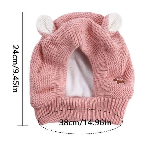 1pc Dog Silent Ear Muffs, Noise Protection Ear Covers, Large Dogs Knitted Hat Ears, Fabric Material, Pets Supplies