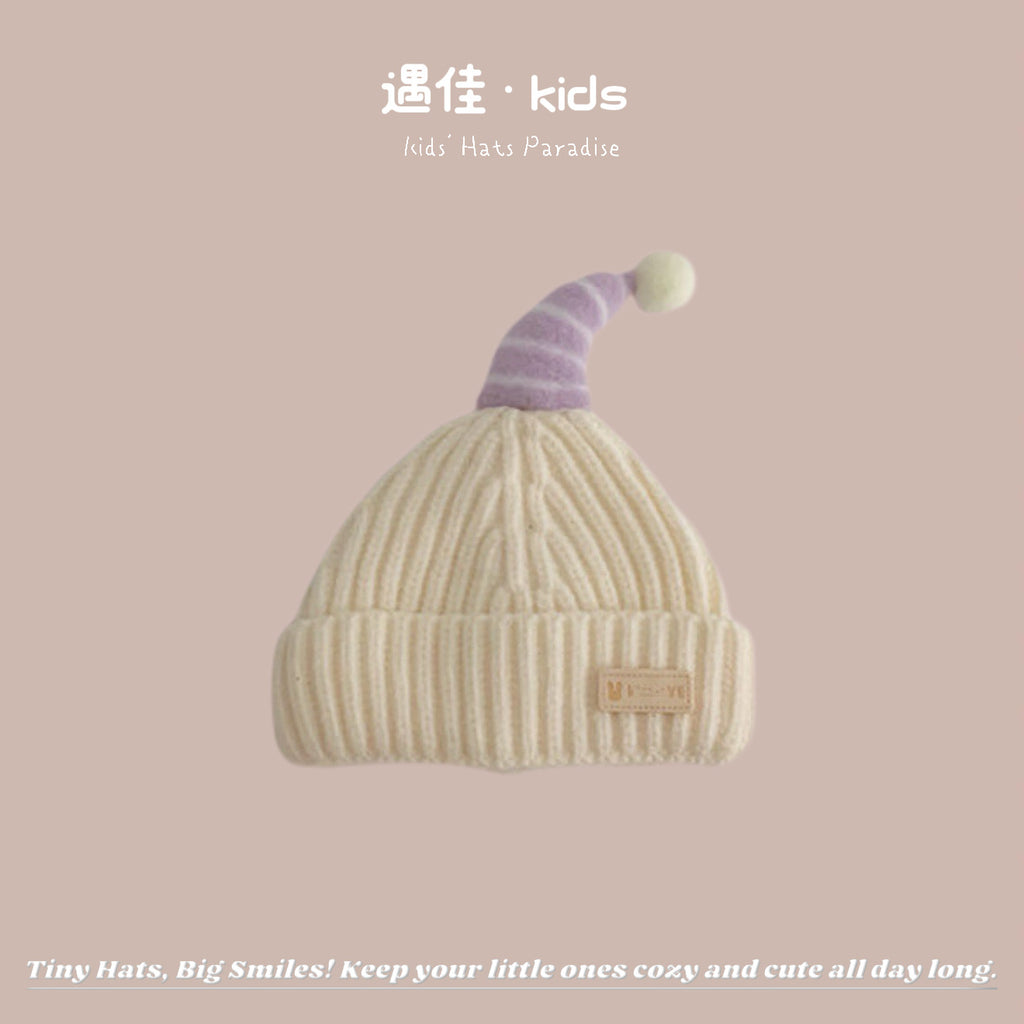 Autumn Winter Warm Hat Korean Versatile Unisex Toddler Baby Windproof Ear Protection Knitted Infant Hat Children's Hat