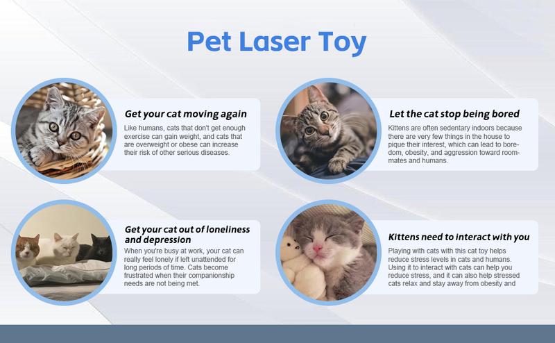 Gift For Pets,USB RechargeableLaser Pet Toy,1 Count 5 Adiustable Modes PetsInteractive Light Toy for Cats & Dogs, Pet Training Toy,Indoor & Outdoor Pet Toys