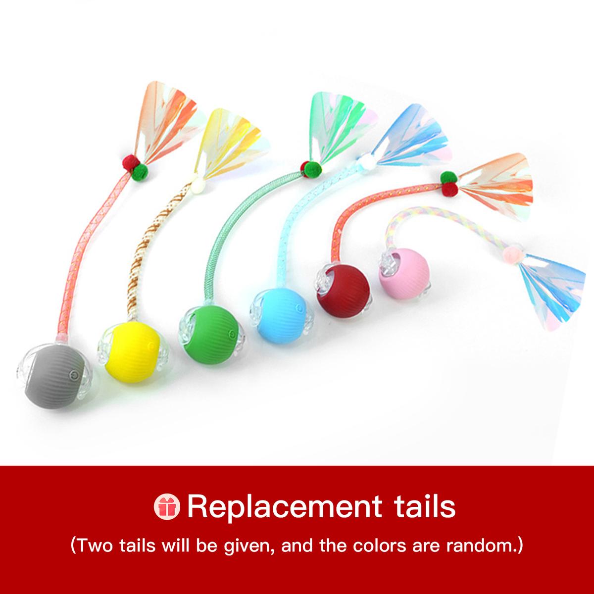 Mizusu Interactive Cat & Dog Teaser Toy with Two Additional Tails, Kitten Rolling Ball Toy, Pet Supplies, Dog & Cat Accessories Cute dog toys