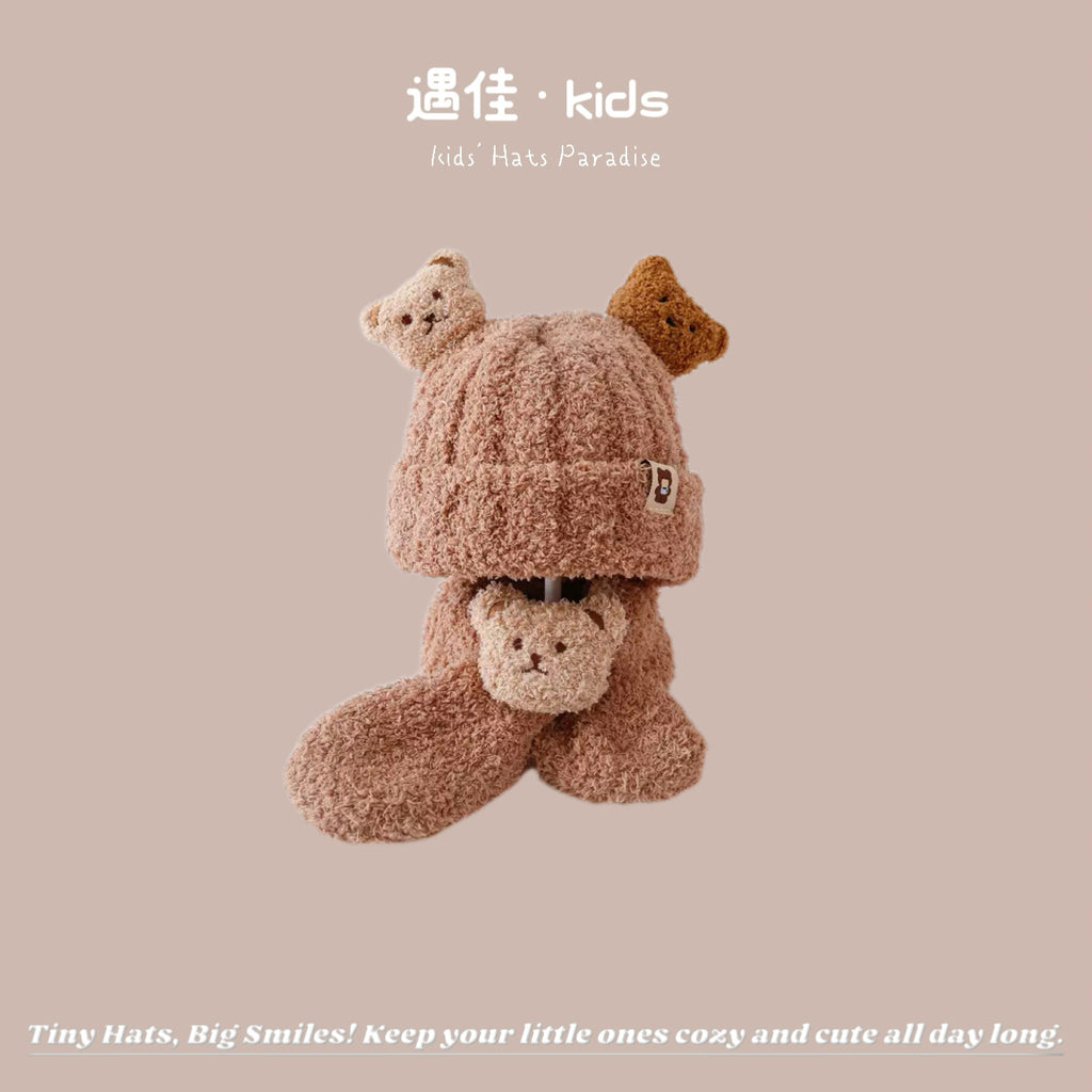 Autumn Winter Warm Hat Korean Versatile Unisex Toddler Baby Windproof Ear Protection Knitted Infant Hat Children's Hat