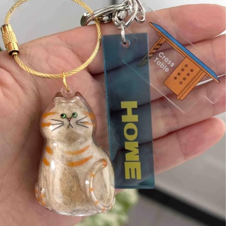 Cat Fur Memory Charm, Transparent Fur Storage Keychain, 6 Cute Designs, Mini Fur Collector, Sentimental Keepsake Pendant, Pet Memorial Gift, Cat Mom Must-Have Personalized