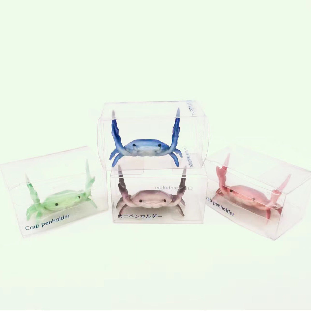 Japanese Pen Holder Creative Design INS Internet Celebrity Weightlifting Crab Pen Stand Storage Pen Holder Ornament Model