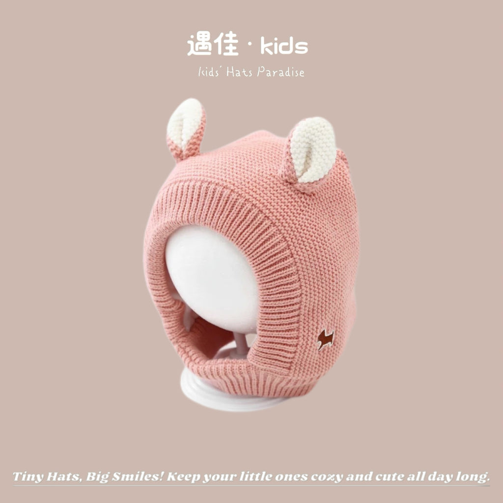 Autumn Winter Warm Hat Korean Versatile Unisex Toddler Baby Windproof Ear Protection Knitted Infant Hat Children's Hat