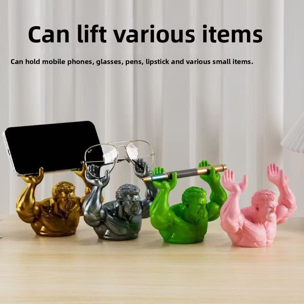 Japanese Pen Holder Creative Design INS Internet Celebrity Weightlifting Crab Pen Stand Storage Pen Holder Ornament Model