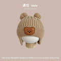 Autumn Winter Warm Hat Korean Versatile Unisex Toddler Baby Windproof Ear Protection Knitted Infant Hat Children's Hat
