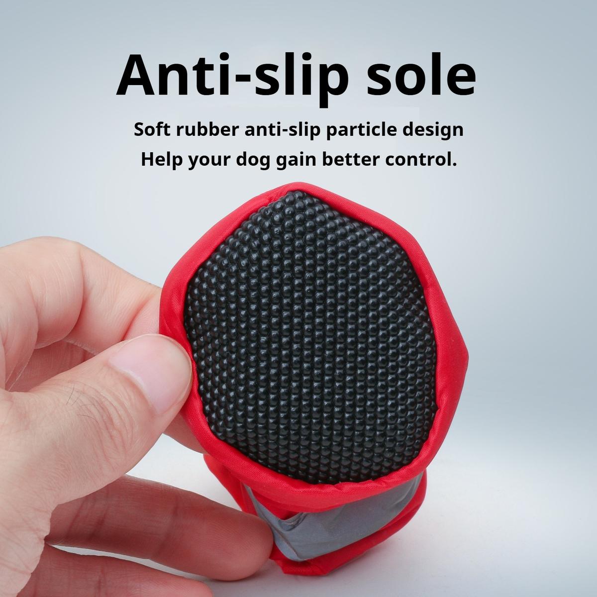 4-Pack Waterproof Dog Boots with Reflective Strips & Adjustable Straps Secure Fit for Rain Snow Mud All-Season Protection for Small Medium Large Breeds Winter - Paws