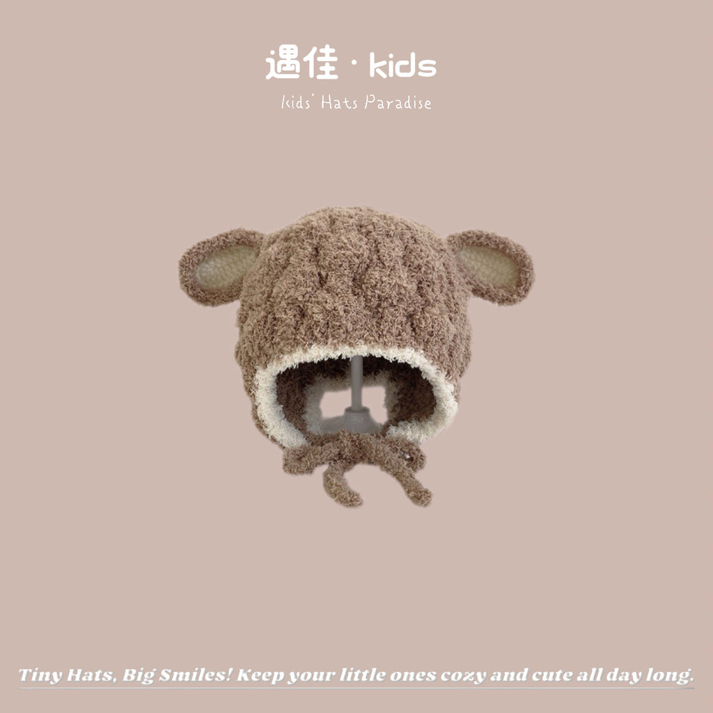 Autumn Winter Warm Hat Korean Versatile Unisex Toddler Baby Windproof Ear Protection Knitted Infant Hat Children's Hat