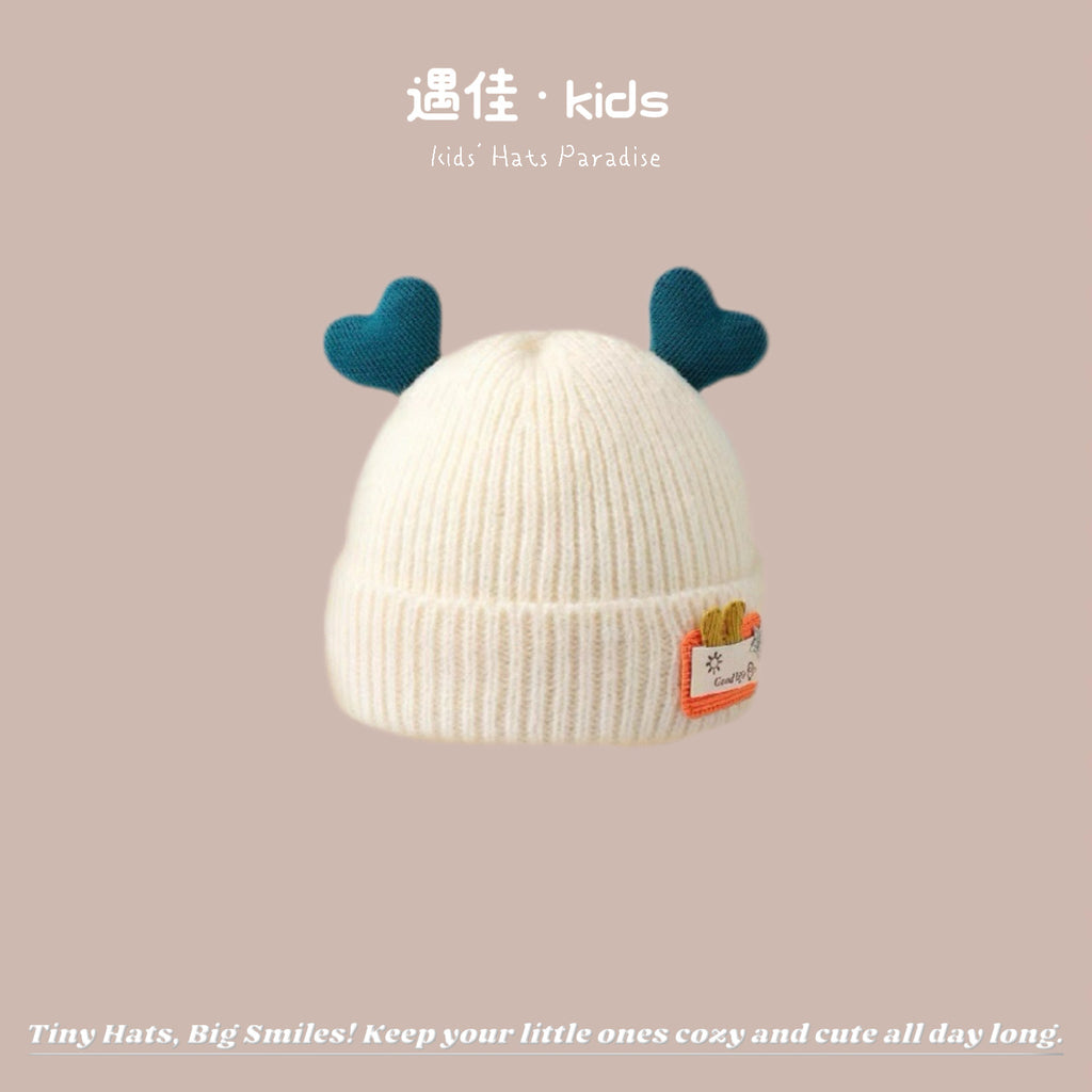 Autumn Winter Warm Hat Korean Versatile Unisex Toddler Baby Windproof Ear Protection Knitted Infant Hat Children's Hat