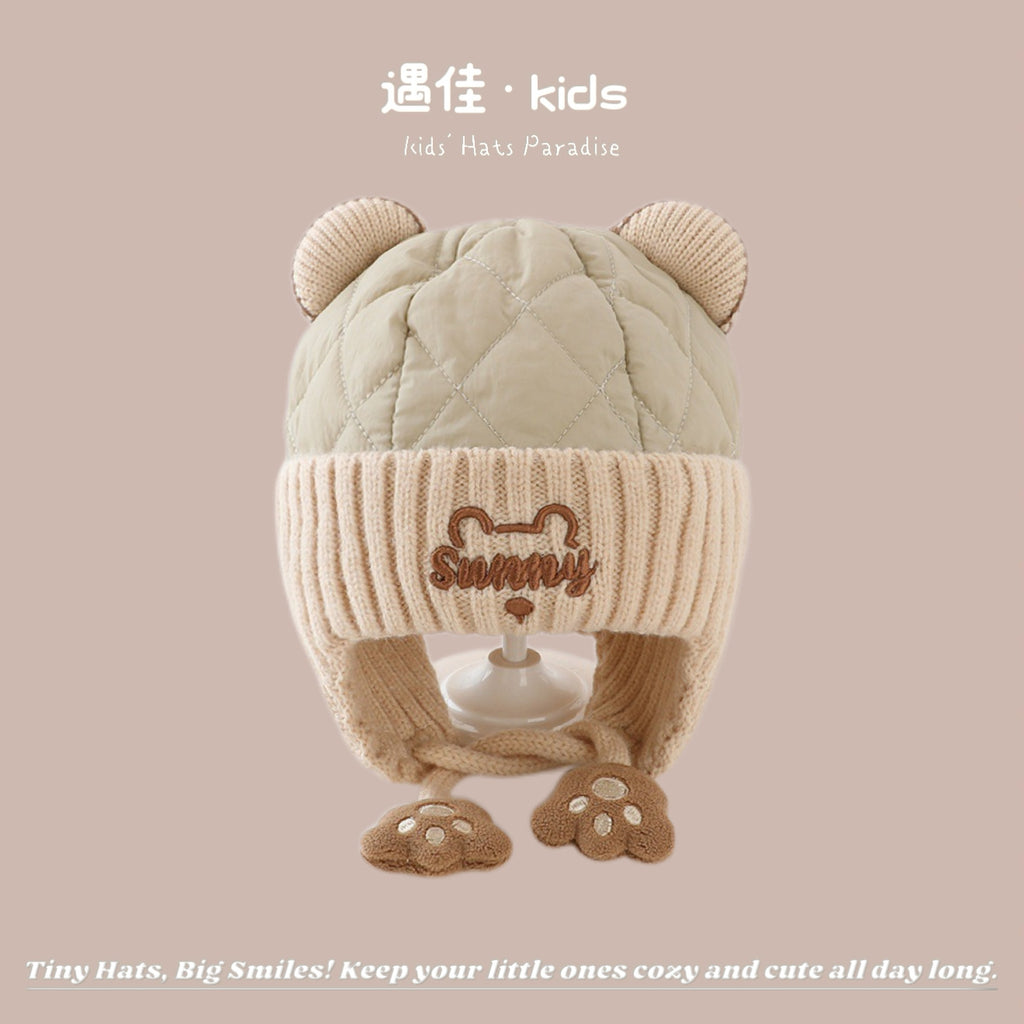 Autumn Winter Warm Hat Korean Versatile Unisex Toddler Baby Windproof Ear Protection Knitted Infant Hat Children's Hat